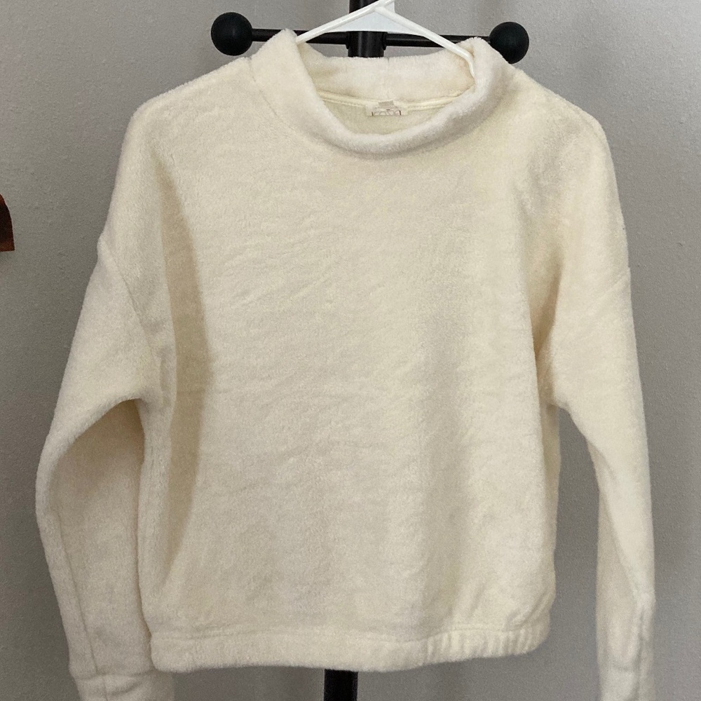 Cream Soft Cropped Sweater